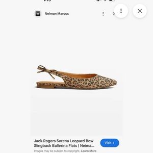 Jack Rogers Tan Leopard Print Slingback Flats